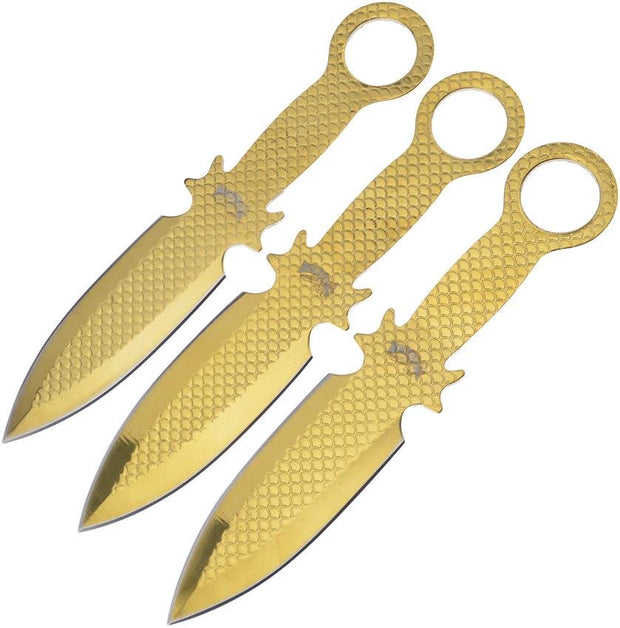 Frost Cutlery Three Piece Thrower Set Gold FC-106GD by Frost Cutlery