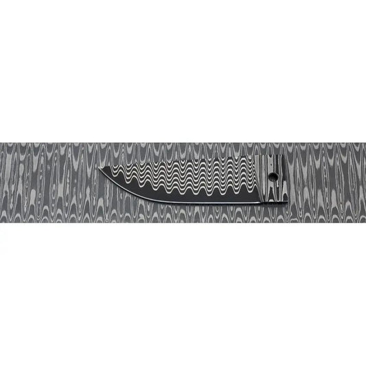 Futuron Forge Steel Billet ELMAX Core Ladder Damascus - San Mai Layered Pattern For Knife Making 12.13 Inch By 2 Inch by Futuron Forge