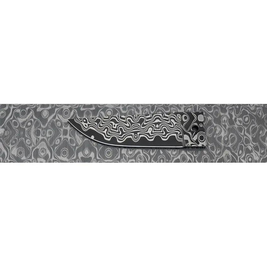 Futuron Forge ELMAX Core Steel Billet - San Mai Layered Stainless Damascus With Cyclops Pattern by Futuron Forge