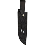 Fox-N-Hound Bowie Stacked Handle - 11 Inch Satin Blade With Black Pakkawood Handle And Leather Belt Sheath by Fox-N-Hound
