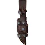 Fox-N-Hound Damascus Fixed Blade FH123 BRK-108 - 5.5 Inch Damascus Blade With Ebony Wood Handle by Fox-N-Hound