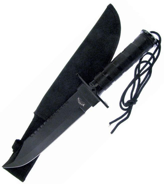 Frost Cutlery Survival Knife Black HK6080-145B by Frost Cutlery