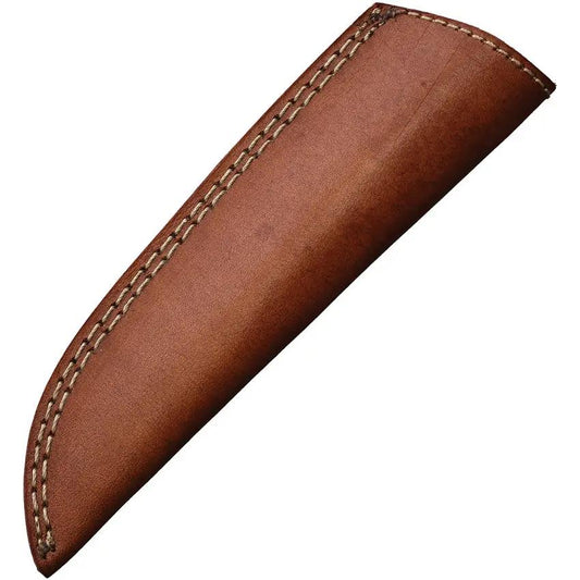 FH Knives Fixed Blade Damascus AB-DM-9105 - 8-Inch Full Tang Knife With Brown Red Wood Handle And Leather Sheath Boxed by FH Knives