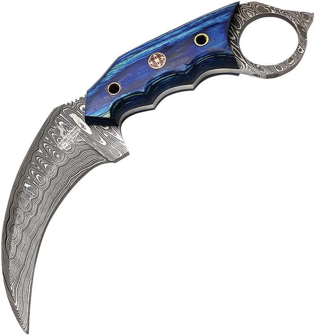 FH Knives Damascus Karambit KMBT-001 by FH Knives