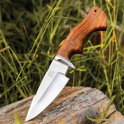 FH Knives Fixed Blade Brown Wood MLK-0002 by FH Knives