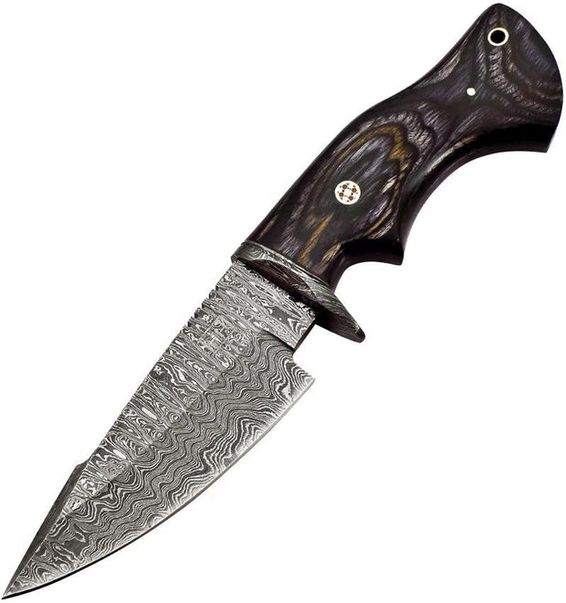 FH Knives Fixed Blade Damascus Gray MLK-0004 by FH Knives