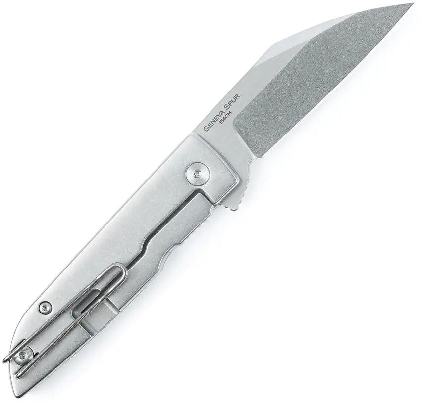 Finch Geneva Spur Framelock Abalone GS600 - 154CM Wharncliffe Blade, Abalone Handle, Extended Tang by FINCH