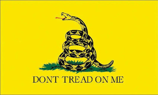 Flags Gadsden Flag 3x5 Nylon With Two Metal Grommets Packaged For Easy Outdoor Display by Flags