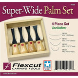 Flexcut Super-Wide-Format Palm Set FR704 - Maximum Wood Removal With Minimal Effort by Flexcut