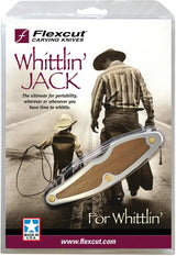 Flexcut Whittlin Jack JKN88 - Dual Carving Blades One And A Half Inch And Two Inch With Wood Inlay Handles by Flexcut