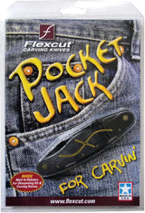 Flexcut Pocket Jack for Carvin JKN89 - Locking Four Blade Carving Tool With Detail, Straight Gouge, V-Scorp, Gouge Scorp by Flexcut