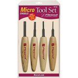 Flexcut Chisel Micro Tool Set MT100 - Four Micro Chisels For Ultra Fine Detail Work In Tight Spaces by Flexcut