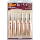 Flexcut Mixed Profile Micro Tool Set MT910 - Six Ultra-Fine Detailing Carving Tools for Precision Work by Flexcut