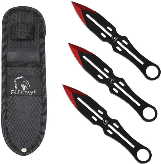 Falcon Throwing Knife Set Red A5103RD by Falcon