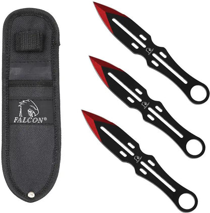 Falcon Throwing Knife Set Red A5103RD by Falcon