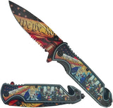 Falcon Linerlock A O We The People KS1820WE - Assisted Opening Folding Knife With We The People Artwork by Falcon