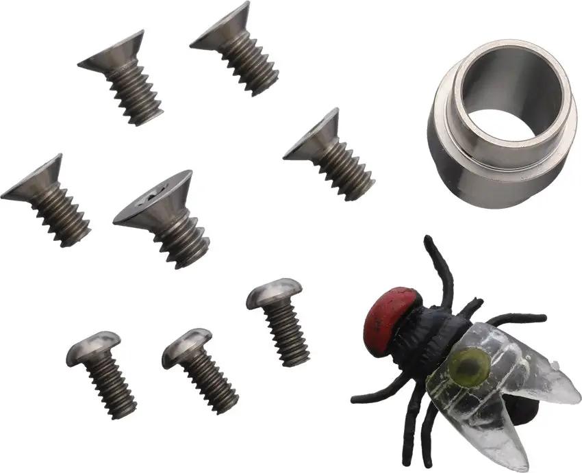 Flytanium Ti Manix 2 Hardware Kit - Satin Titanium Replacement Set for Spyderco Manix 2 by Flytanium