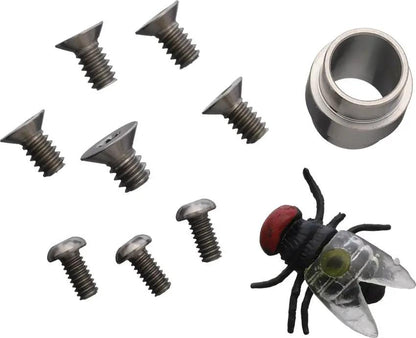 Flytanium Ti Manix 2 Hardware Kit - Satin Titanium Replacement Set for Spyderco Manix 2 by Flytanium