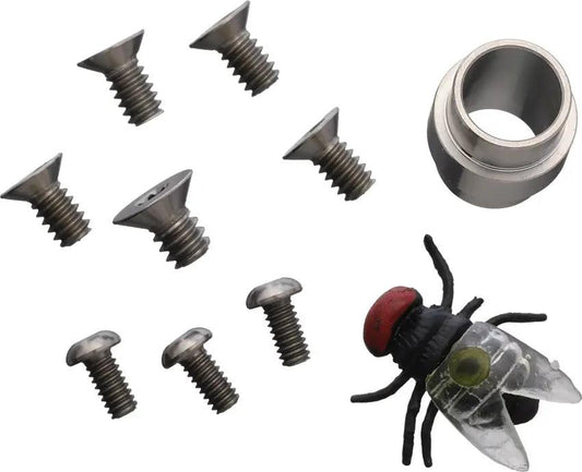 Flytanium Ti Manix 2 Hardware Kit - Satin Titanium Replacement Set for Spyderco Manix 2 by Flytanium