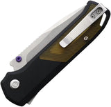 Flytanium Arcade Shark-Lock Ultem FLY-1251 - S35VN Blade With Amber Ultem Inlay And Bugout Thumb Stud Compatibility by Flytanium