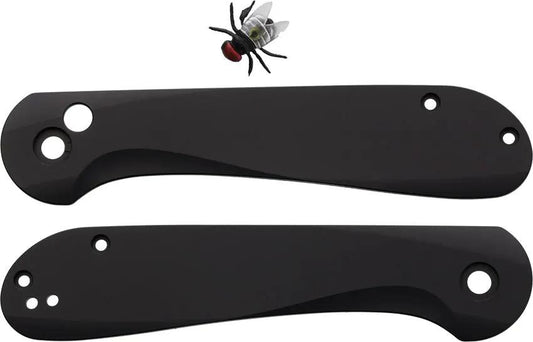 Flytanium Elementum Button Lock Scales For Civivi Elementum Button Lock - Black DLC Coated Titanium by Flytanium
