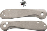 Flytanium Button Lock Elementum Ti SW FLY-1257SW - Stonewash Titanium Construction with Tip-Up Pocket Clip Holes by Flytanium