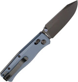 Flytanium BEEF Crossbar Lock Slate PVD Knife With Slate Blue G10 Handle 4.75 Inch Closed 3.5 Inch Blade by Flytanium