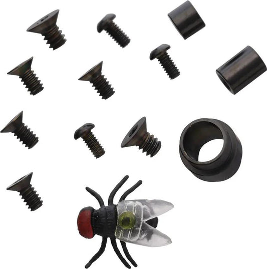 Flytanium PM2 Hardware Kit Ti FLY-0601BK - Black Titanium Replacement Hardware For Spyderco Para Military 2 by Flytanium
