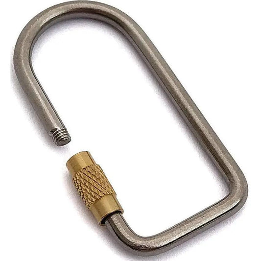 Flytanium Ti Flat Oval Keyring - TC4 Titanium Construction, Brass Closure, Flat End For Key Fobs by Flytanium