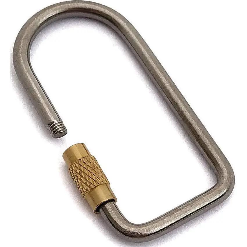 Flytanium Ti Flat Oval Keyring - TC4 Titanium Construction, Brass Closure, Flat End For Key Fobs by Flytanium