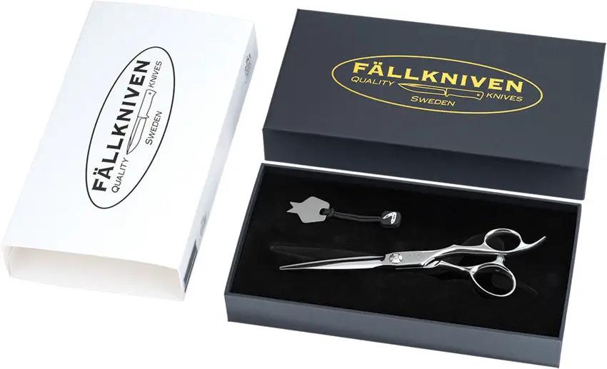 Fallkniven Professional Coiffeur Scissors PS75 For Stylists 6.5in Overall 3in Elmax Blade Stainless Handles Boxed by Fallkniven