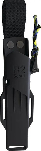 Fallkniven R2 Scout Fixed Blade Knife Elmax 3.25in Blade Black Thermorun Handle Zytel Sheath Outdoor Enthusiasts by Fallkniven