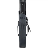 Fallkniven S1x Survival Knife Black Tungsten DLC Blade Full Tang Lanyard Hole Zytel Sheath For Survivalists by Fallkniven