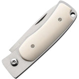 Fallkniven U1 Folder Elmax Satin Blade Ivory EDC Knife by Fallkniven
