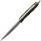 Fobos Knives Alaris Fixed Blade Knife CPM 3V Carbon Steel Black Micarta Handle Green Liners by Fobos Knives