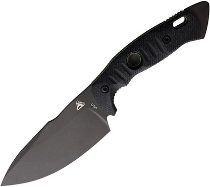 Fobos Knives Alaris Fixed Blade Black/Grn ALARIS-3V-MBL/GRN-PVD by Fobos Knives