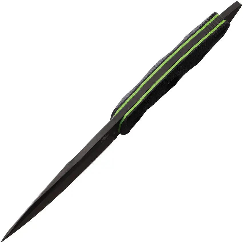 Fobos Knives Alaris Fixed Blade Knife - 5 Inch CPM-3V Blade With Black PVD Coating And Green Micarta Handle by Fobos Knives