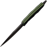 Fobos Knives Alaris Fixed Blade Knife - 5 Inch CPM-3V Blade With Black PVD Coating And Green Micarta Handle by Fobos Knives
