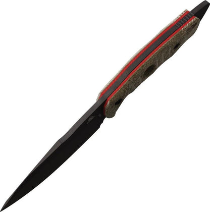 Fobos Knives Alaris Fixed Blade Grn/Red ALARIS-3V-MOD/RED-PVD by Fobos Knives