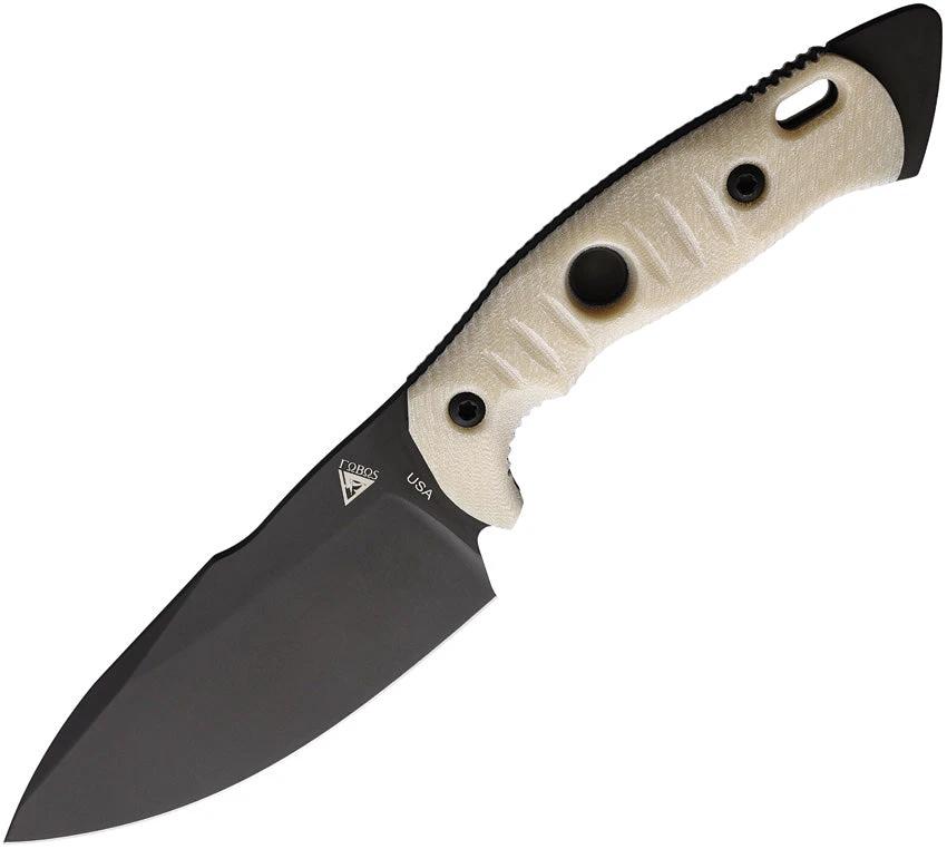 Fobos Knives Alaris Fixed Blade Ivr/Blk ALARIS-3V-IVR/BLK-PVD by Fobos Knives