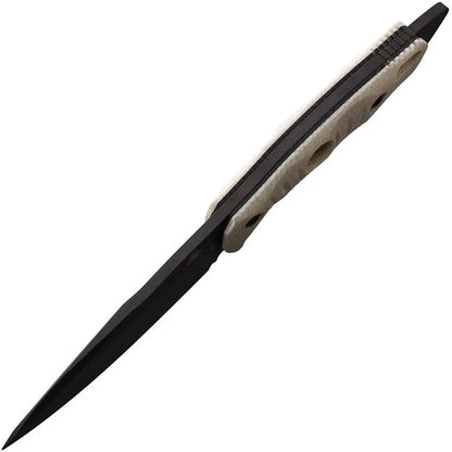 Fobos Knives Alaris Fixed Blade - CPM 3V Steel With Black PVD Blade, Ivory Paper Micarta Handle by Fobos Knives