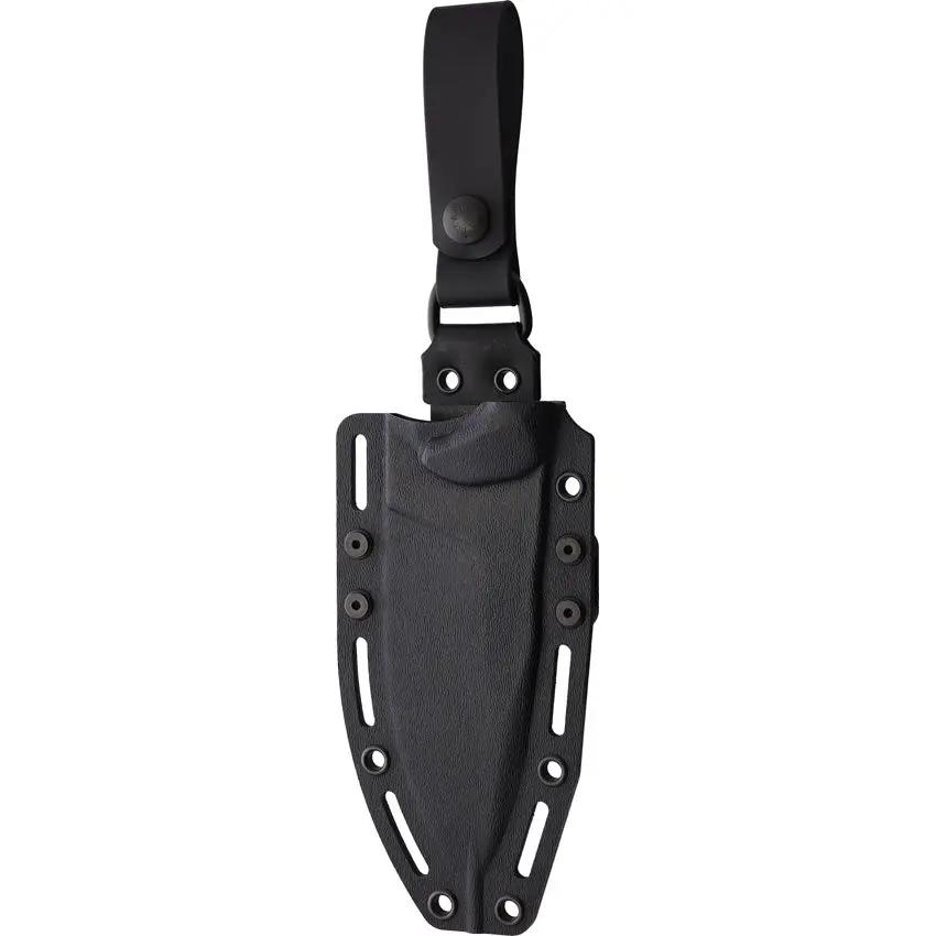 Fobos Knives Alaris Fixed Blade - 3V CPM Carbon Fiber Red Handle Full Tang Lanyard Hole by Fobos Knives