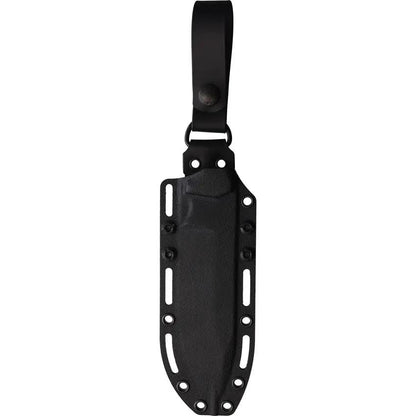 Fobos Knives Tier1 BC Fixed Blade MagnaCut 6in Blade Tang Shredded Carbon Fiber Handle Red Liners Black Kydex Sheath by Fobos Knives