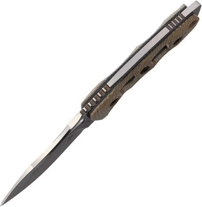 Fobos Knives Tier 1 Mini Mini Natural T1MM Black - Full Tang CPM-154 Blade With Skeletonized Micarta Handle by Fobos Knives
