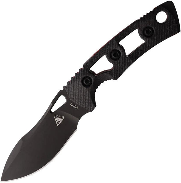 Fobos Knives Tier 1 Mini Mini PVD/CF TIER1 MINI MINI PVD CF RED by Fobos Knives