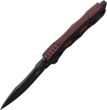 Fobos Knives Tier 1 Mini Mini PVD CF Red - 8 Inch EDC Knife With PVD Coated Blade And Skeletonized Carbon Fiber Handle by Fobos Knives