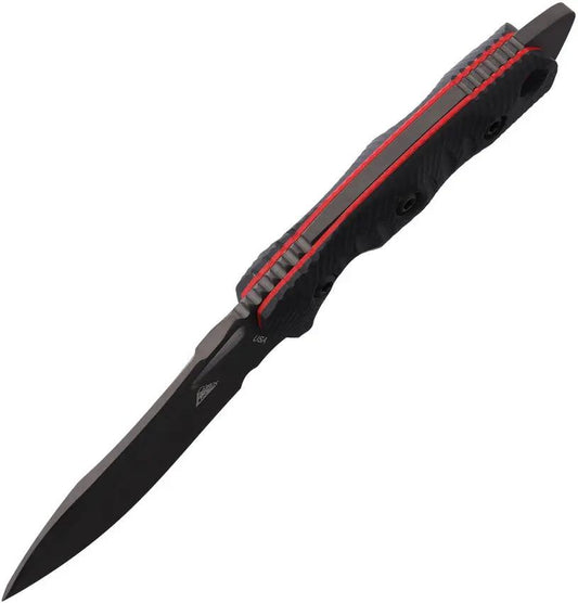 Fobos Knives Tier 1 Mini PVD Black - Compact EDC Knife With CPM 154 Blade And Red Liners by Fobos Knives