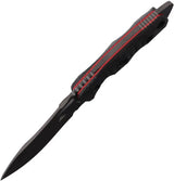 Fobos Knives Tier 1 Mini PVD CF - Carbon Fiber Handle With Red Liners And PVD Coated CPM-154 Blade by Fobos Knives