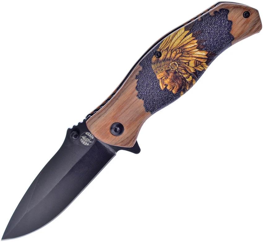 Frost Cutlery Native American Linerlock A/O OC-04IN by Frost Cutlery