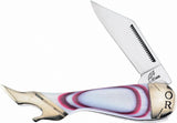 Frost Cutlery Leg Knife Red Swirl MOP OC-183RW by Frost Cutlery